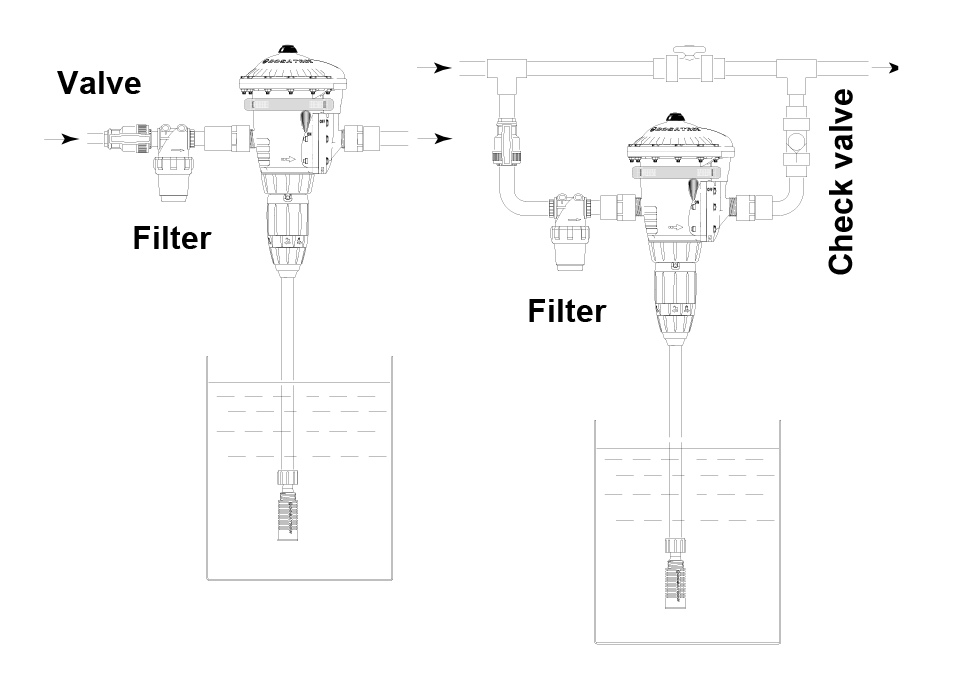 diaphragm metering pump installation hint