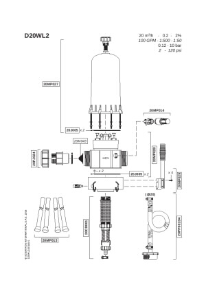 Διάγραμμα εξαρτημάτων του D20WL